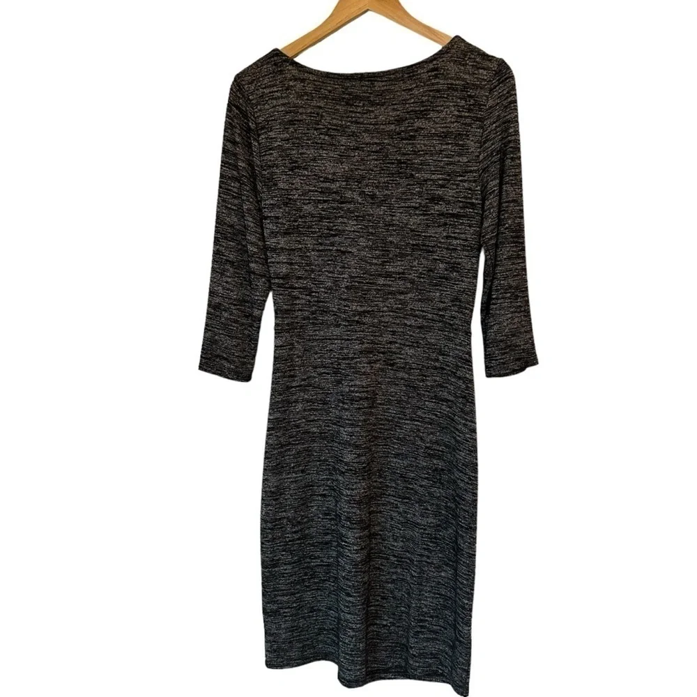 Talbots Gray Marled Ruched Waist Dress, MP